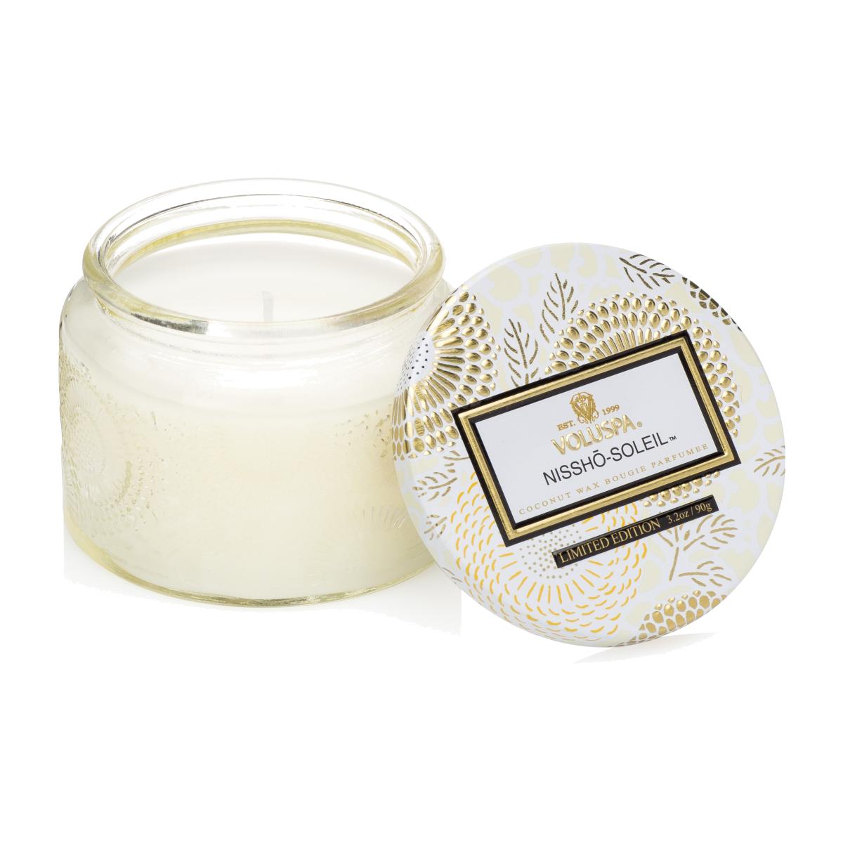 Scented candle glass jar 25 hours Nissho Soleil