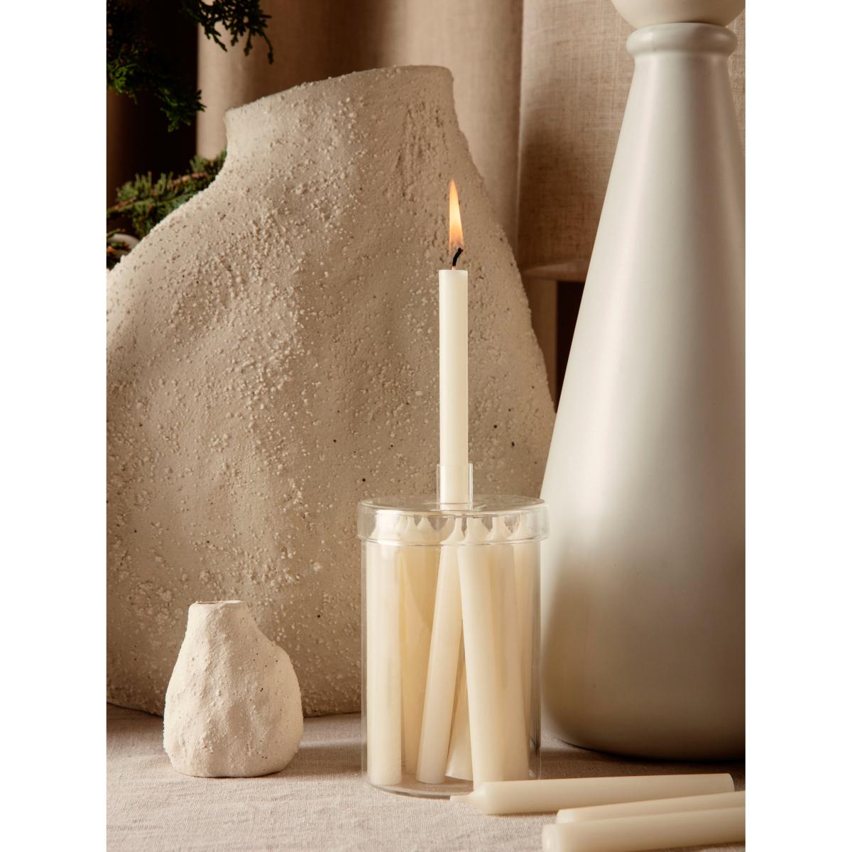 Countdown to Christmas glass jar with 24 light off white – image 3