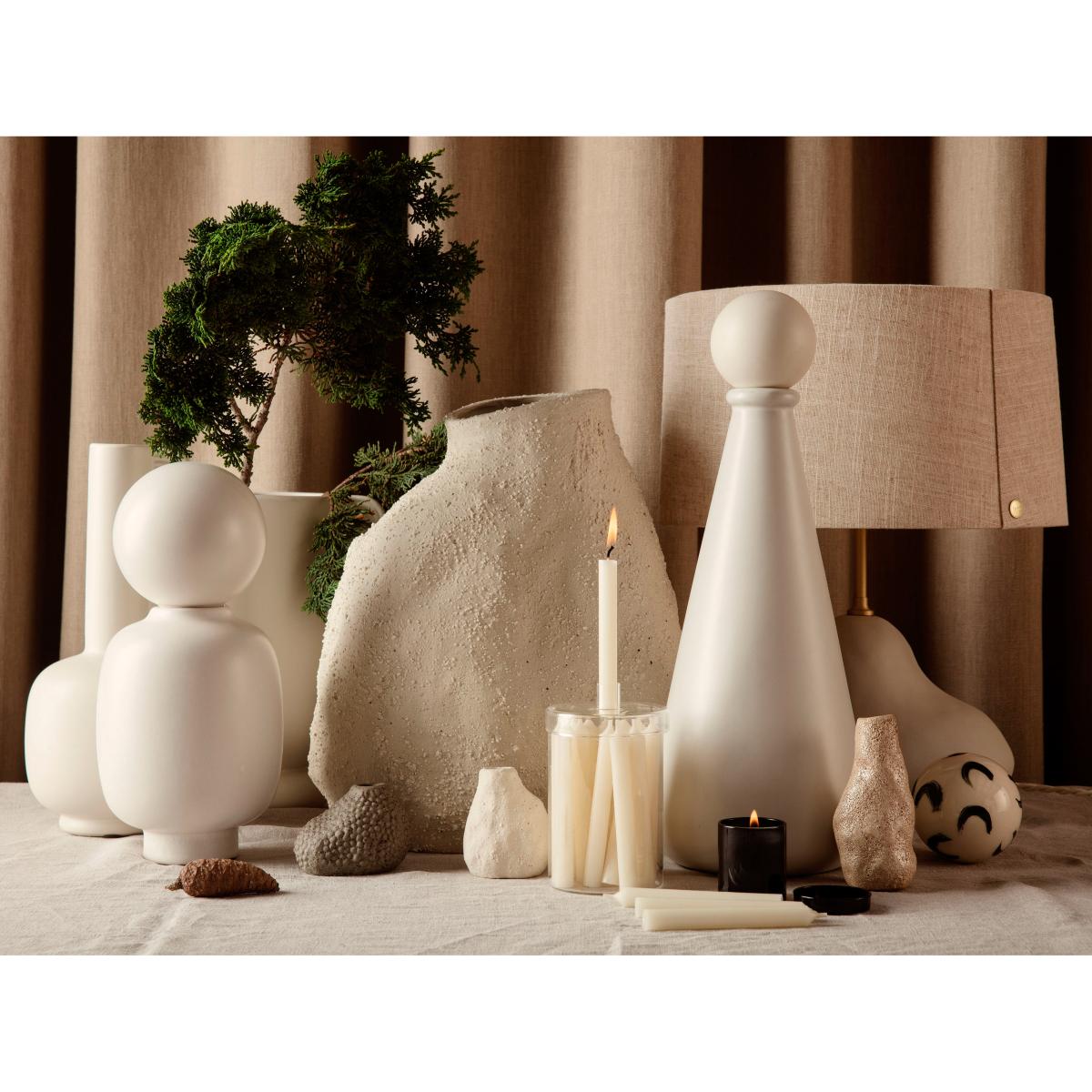 Countdown to Christmas glass jar with 24 light off white – image 4