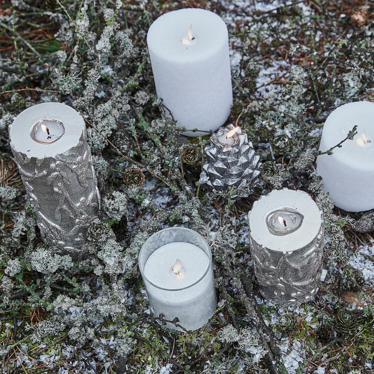Nordic candle 10 cm light shadow – image 3
