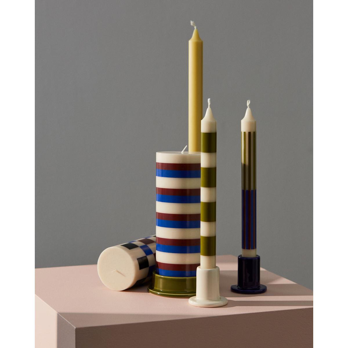 HAY Column block candle holder medium Ø11 cm Army – image 2