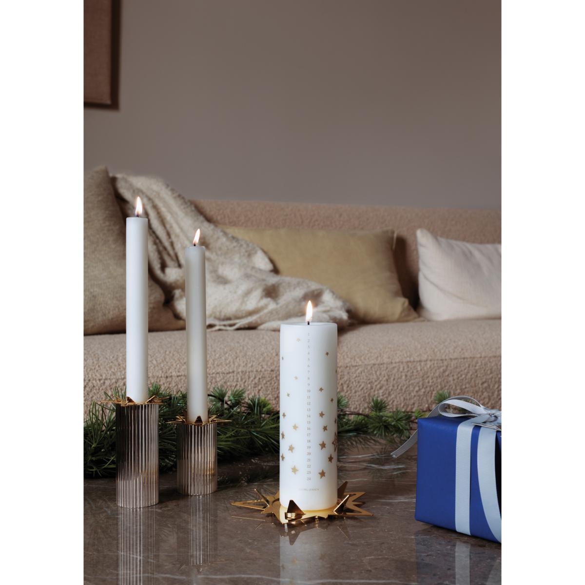 Classic christmas star Block candle sticks Ø16 cm Gold – image 4