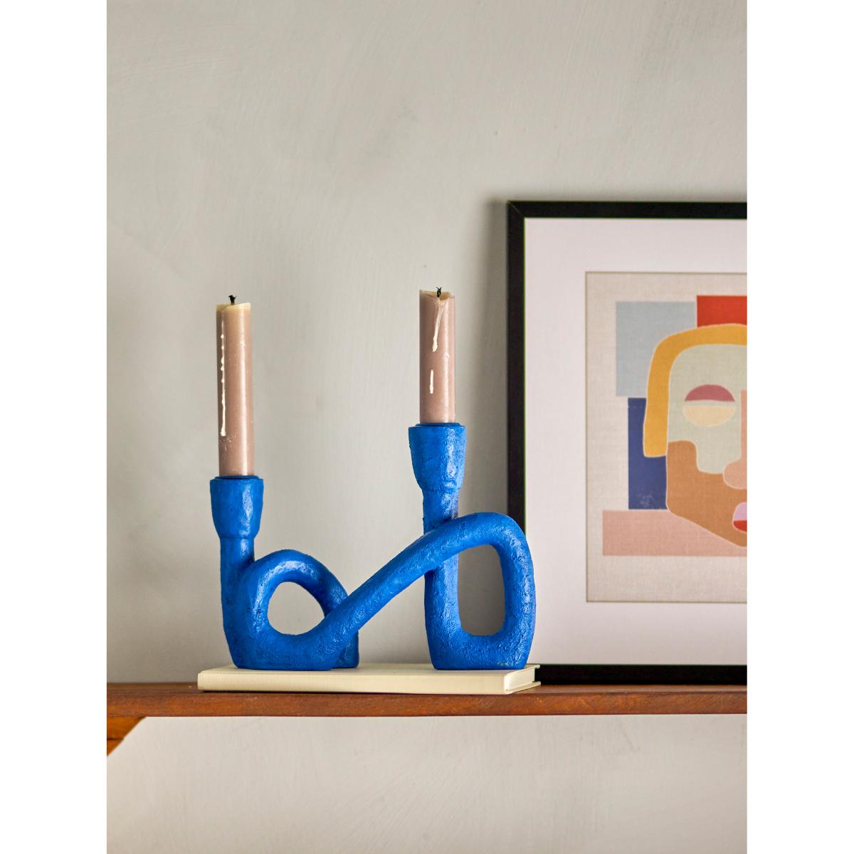 Bloomingville Mashel candle sticks 16.5 cm Blue – image 4