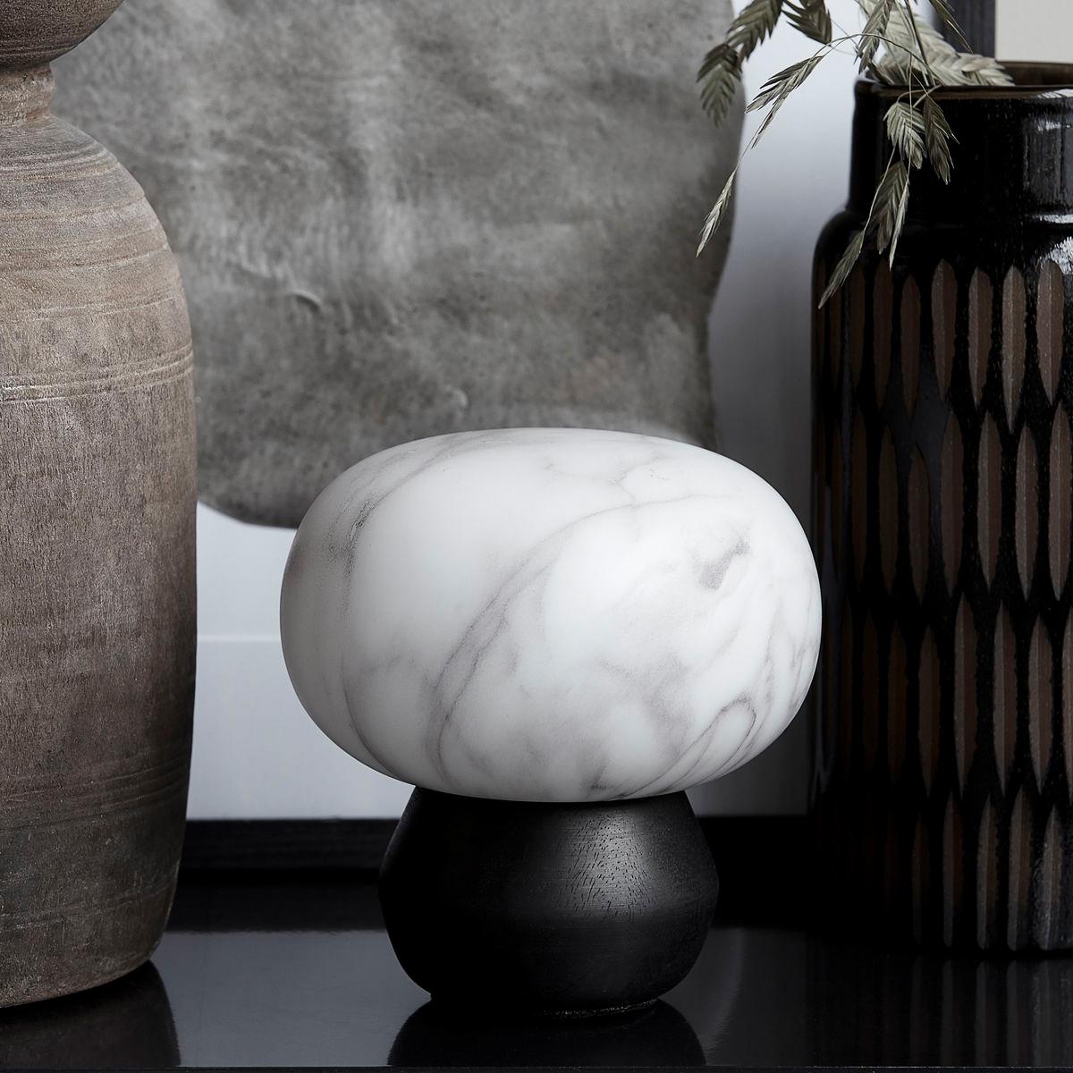 Fog lantern black and white marble 15.5 cm – image 2