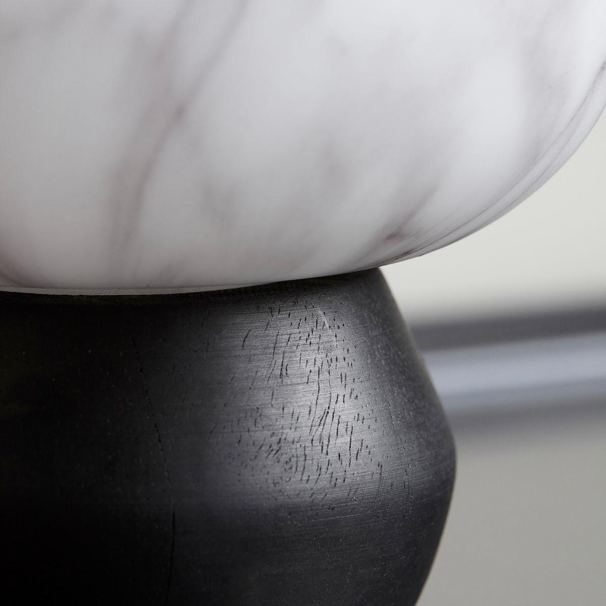 Fog lantern black and white marble 15.5 cm – image 3