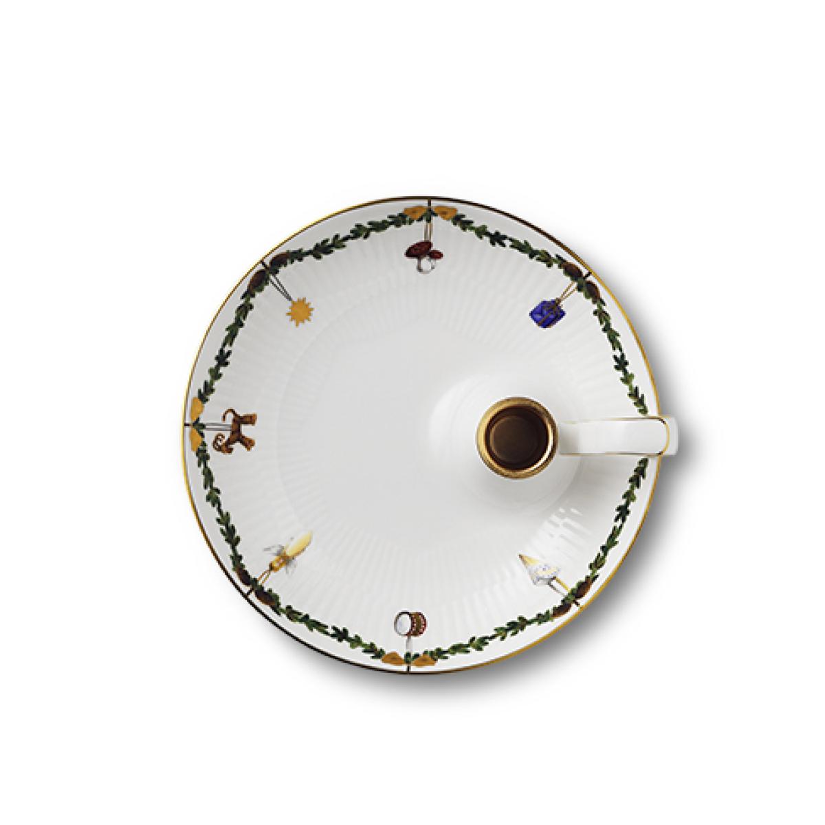 Royal Copenhagen Star Fluted Christmas candle holder white – image 3