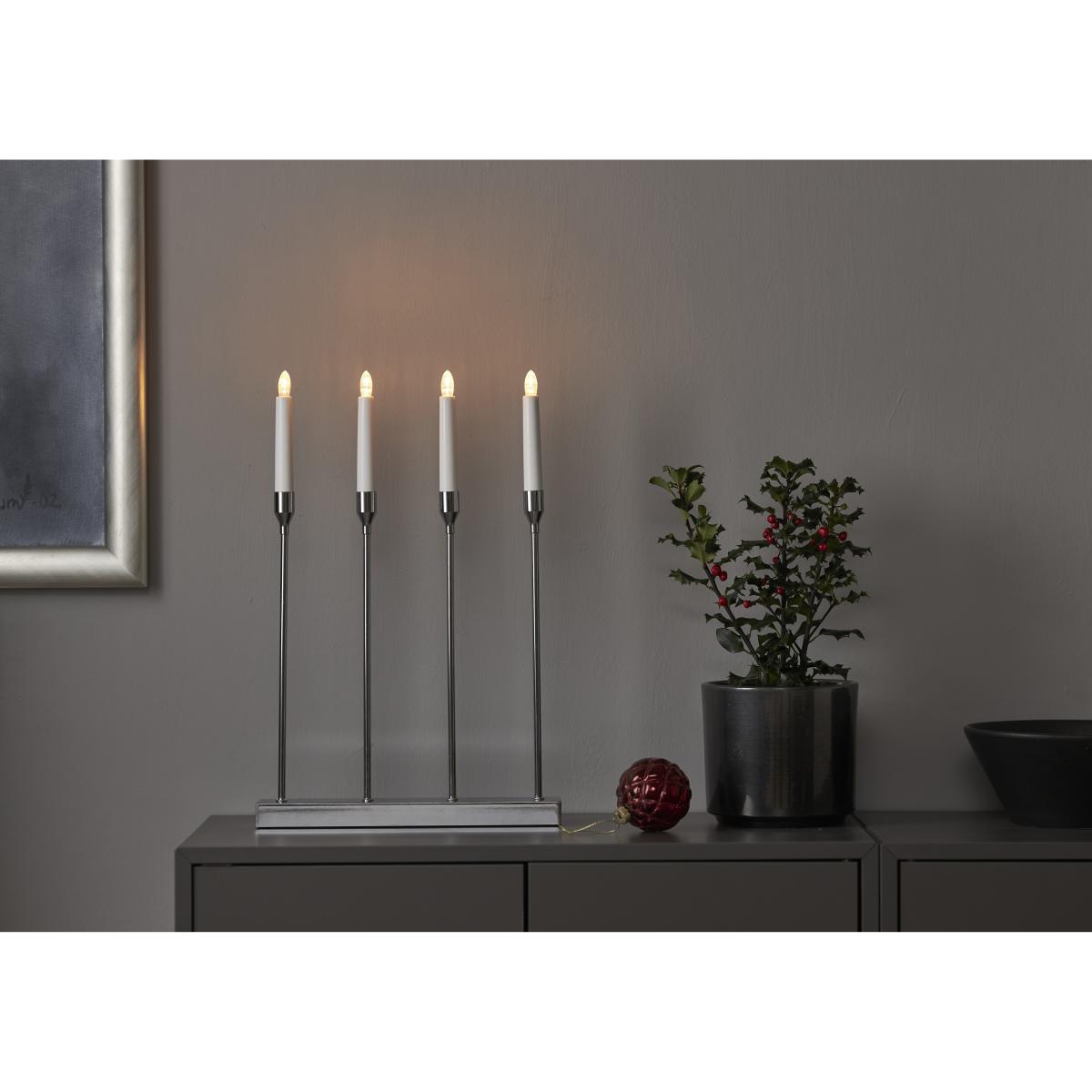 Star Trading Lottie Advent candle holder Chrome – image 2