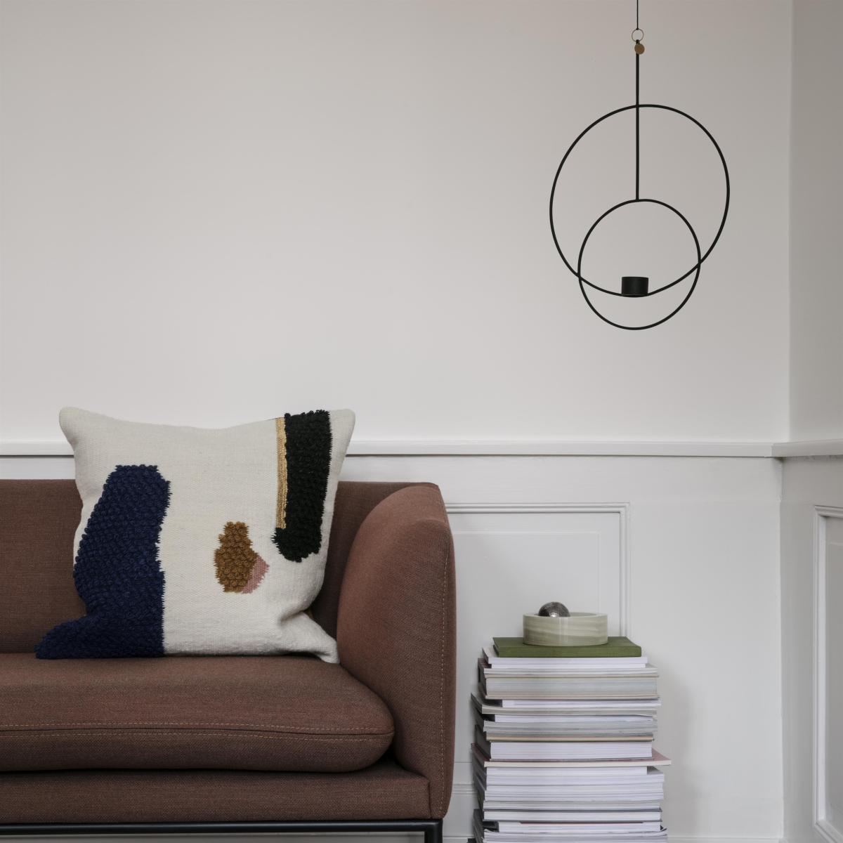 Hanging tealight holder round black – image 2