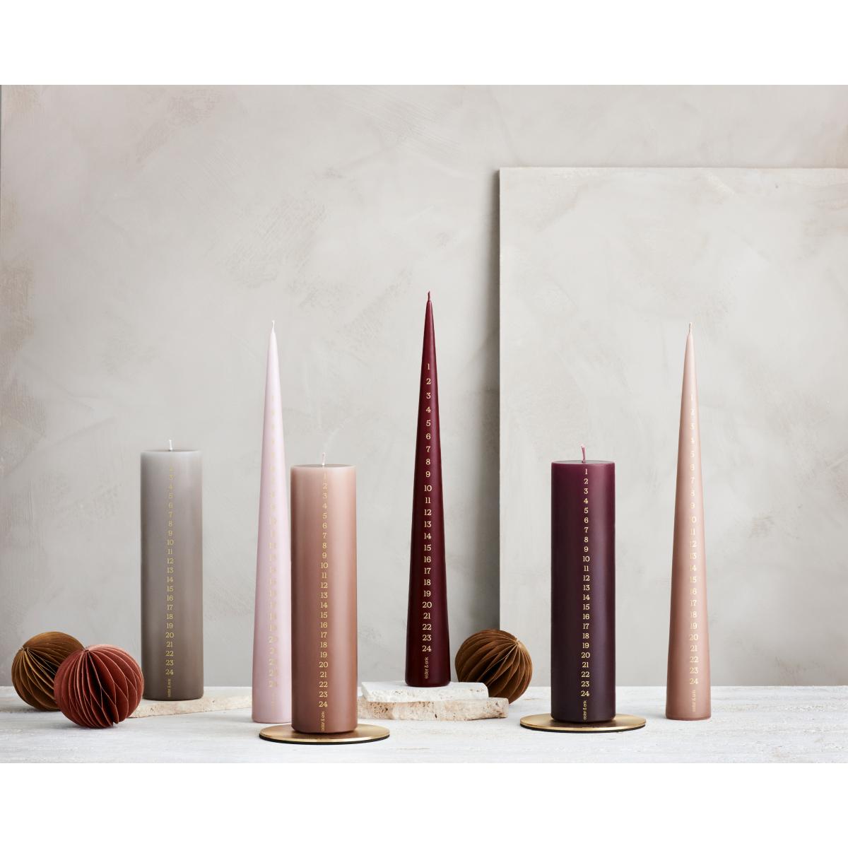 ester & erik ester & erik advent candle 25 cm 44/2 deep wine – image 3