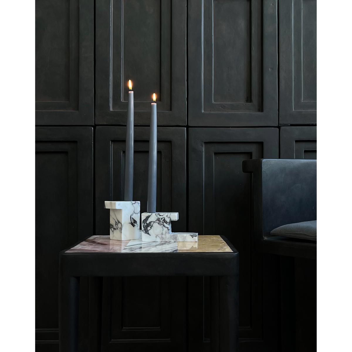 101 Copenhagen Brick low candle holder 7.5x14 cm Calacatta – image 5