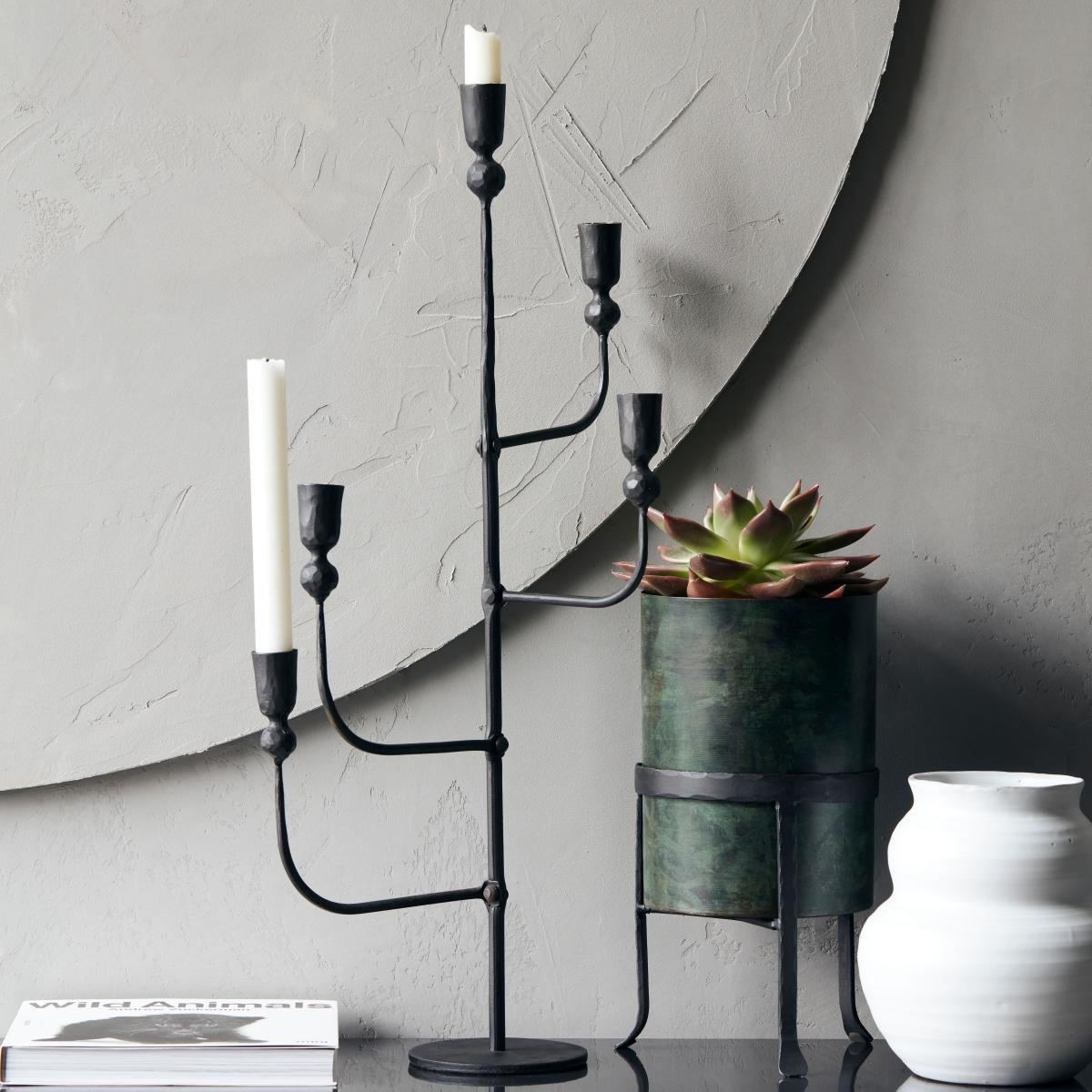 Ira candle sticks 61 cm black – image 2