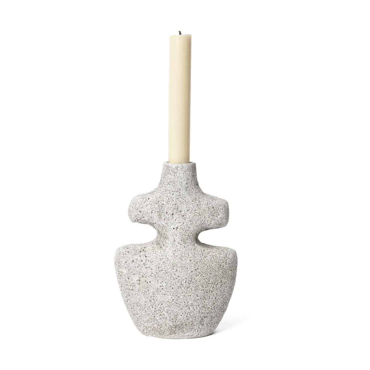 ferm LIVING Yara candlestick medium Grey Pumice – image 2