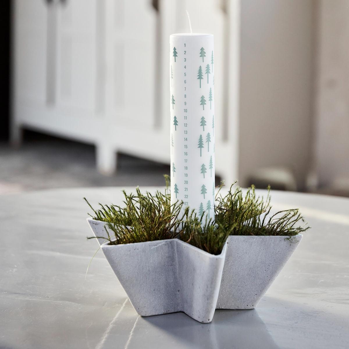 House Doctor Shine calender candle Light grey – image 3