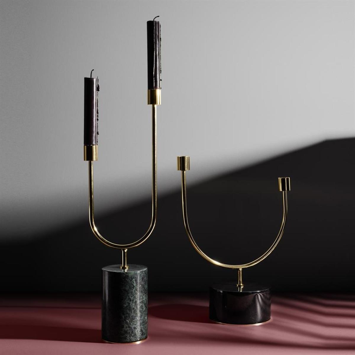 Grasil candle holder black-brass – image 3