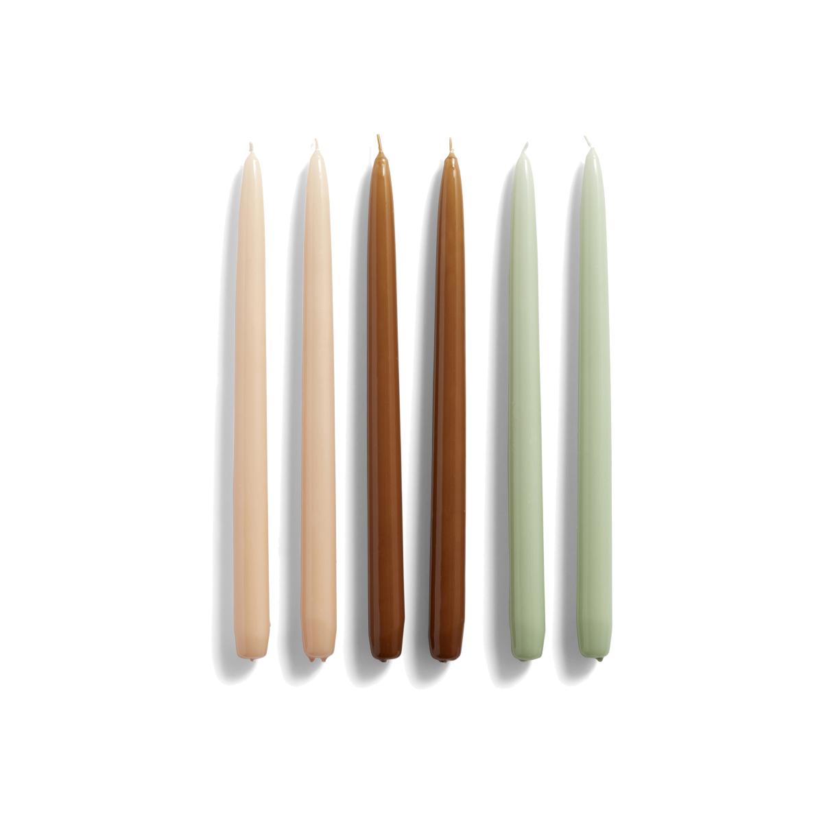 Candle Conical light 6-pack Peach-caramel-mint