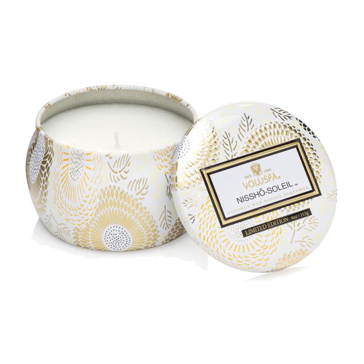 Decorative tin candle 25 hours Nissho Soleil