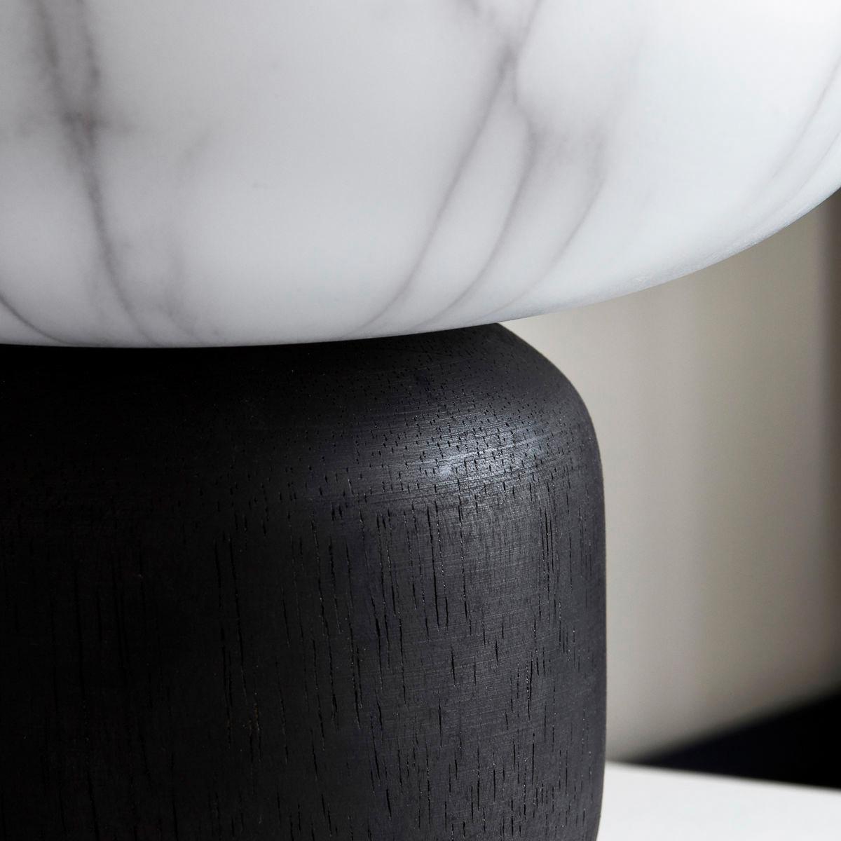 Fog lantern black and white marble 20 cm – image 2