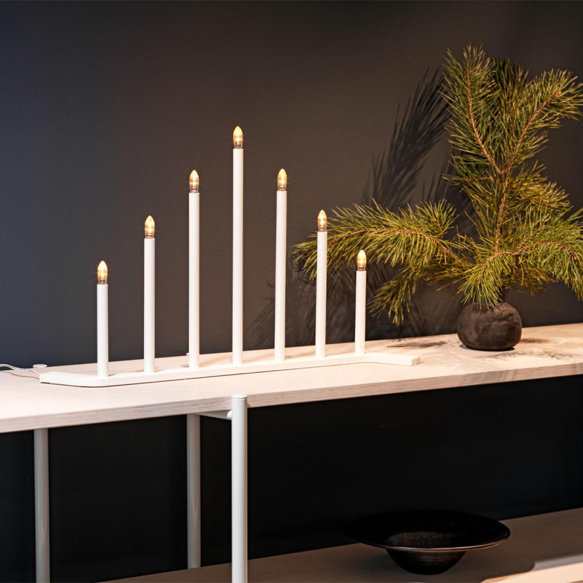 SMD Design Advent RE Advent candle holder White 7 lights – image 3