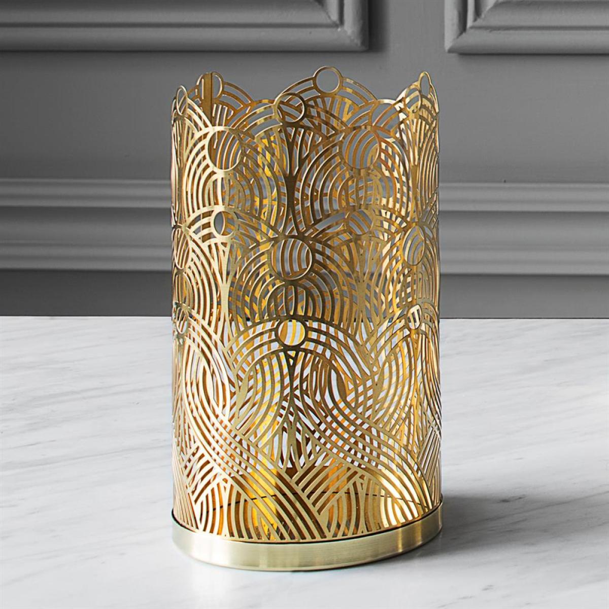 Lunar candleholder large brass – image 2