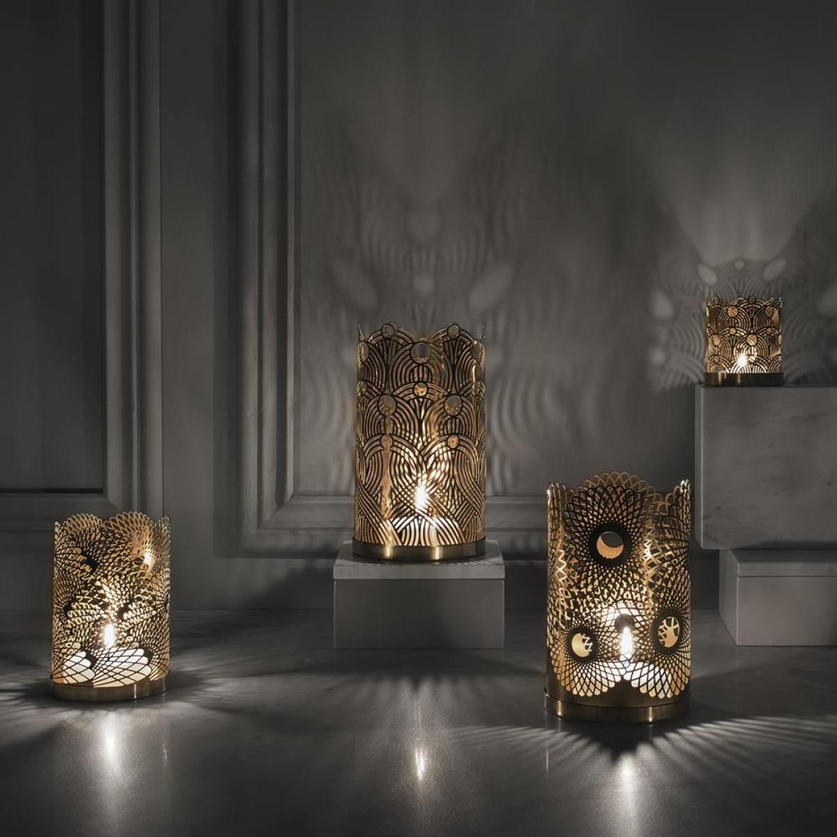 Lunar candleholder large brass – image 3