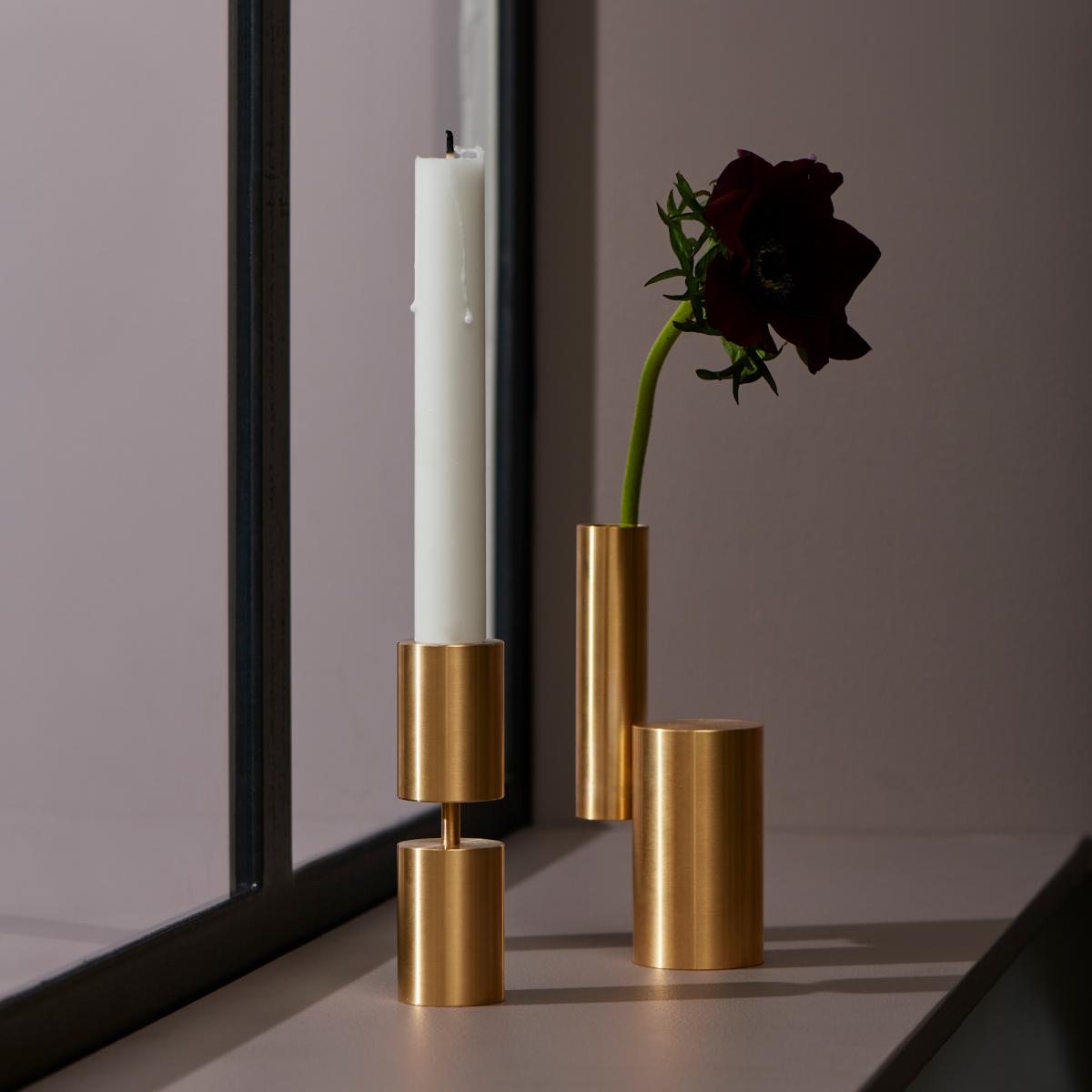 Solid candlesticks brass – image 2
