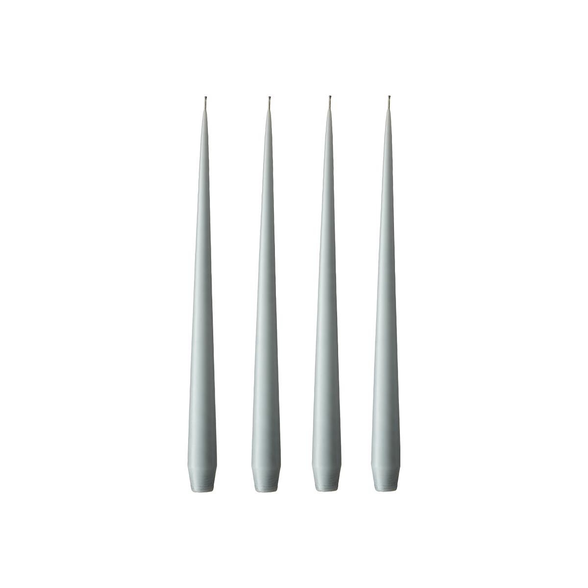 Ester & Erik candle 32 cm 4-pack light grey Matte – image 1