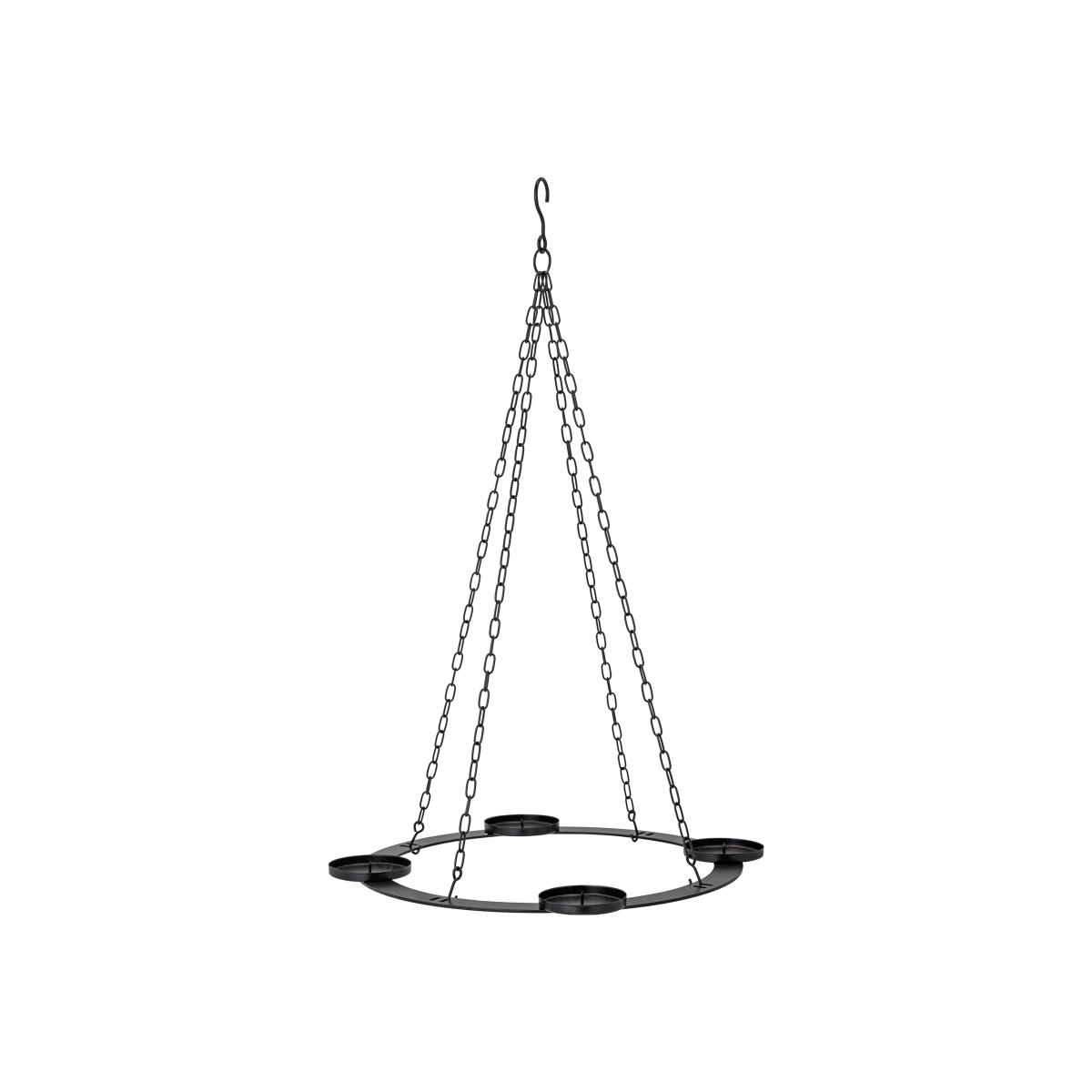 Jutta advent candle chandelier Ø40 cm Black – image 1
