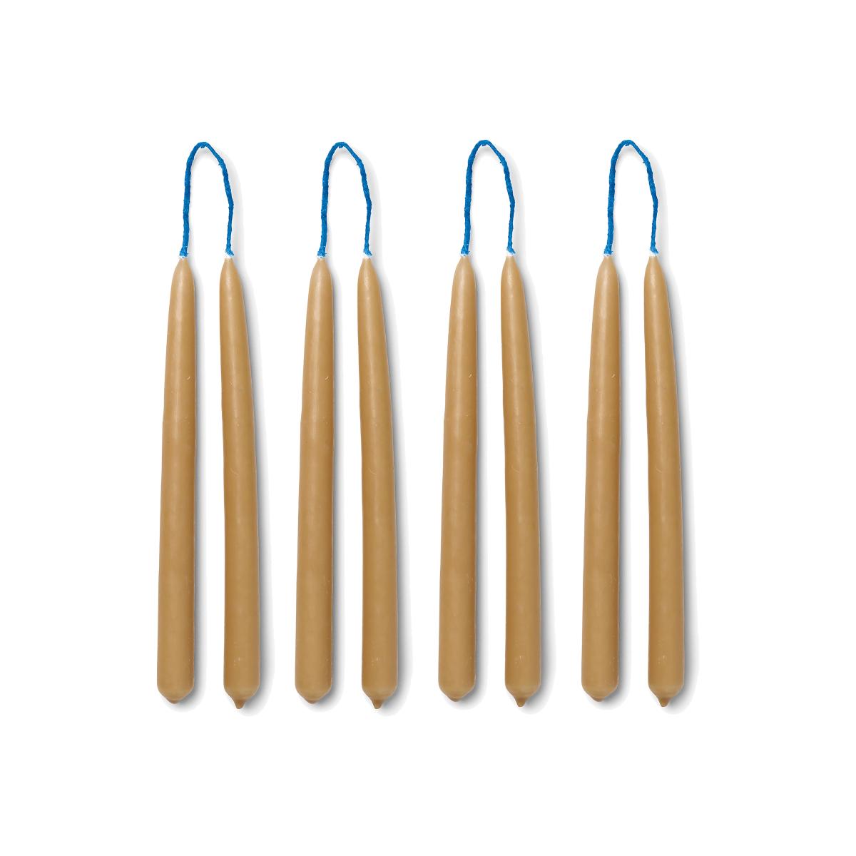 Dipped candles handmade15 cm 8-pack Straw – image 1