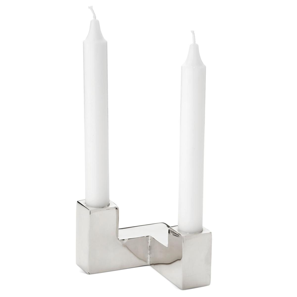 Tube candle sticks 6 cm Nickel-plated brass – image 3