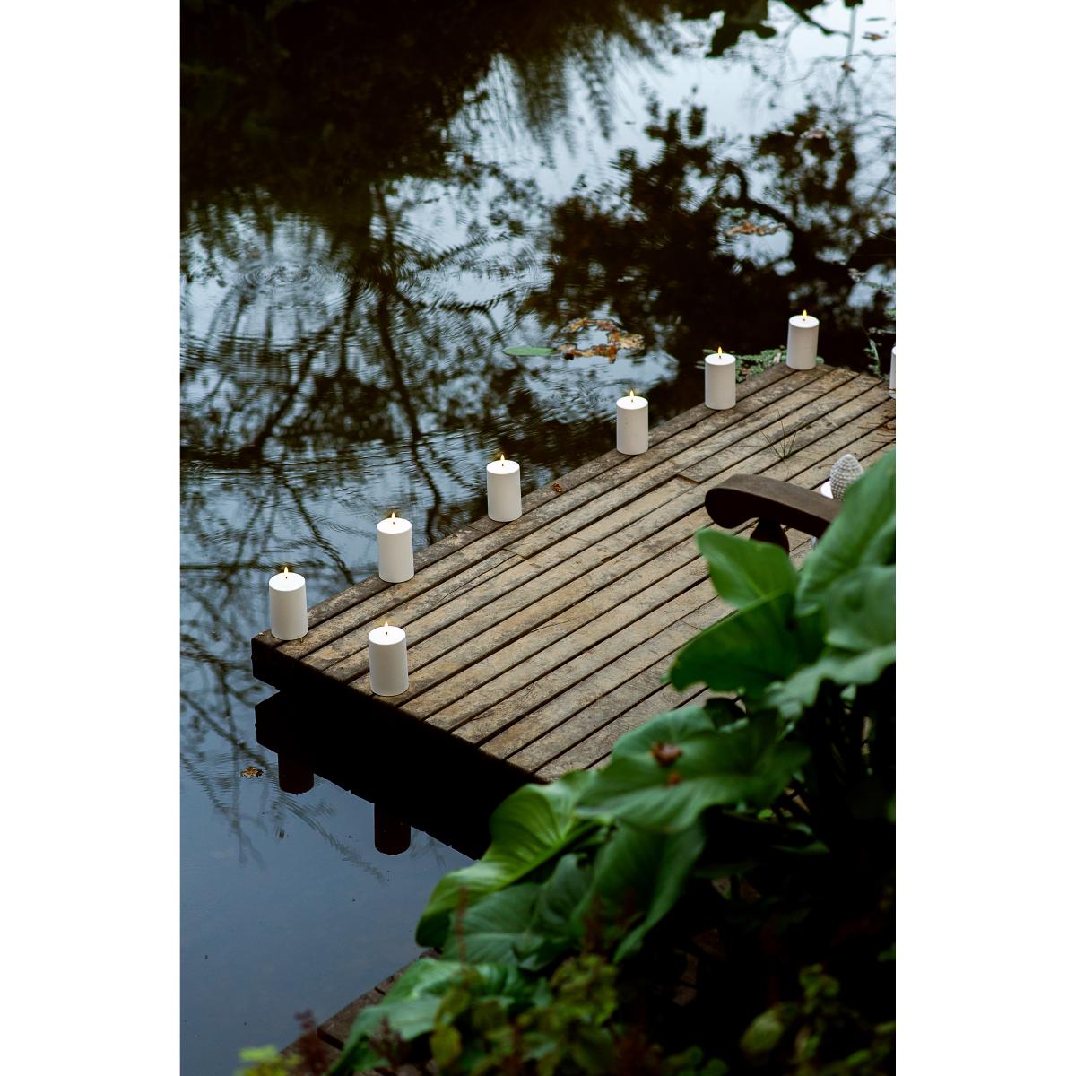 Uyuni Outdoor LED Block candle white 12.8 cm – image 3
