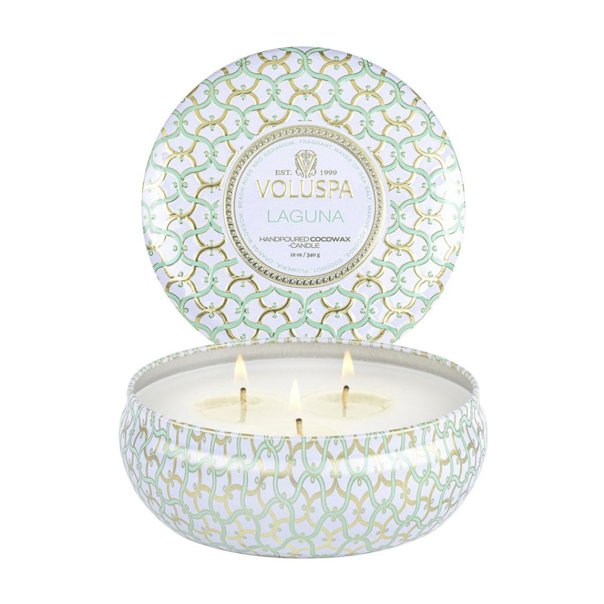 Maison Blanc 3-wick Tin scented 40 hours Laguna – image 2