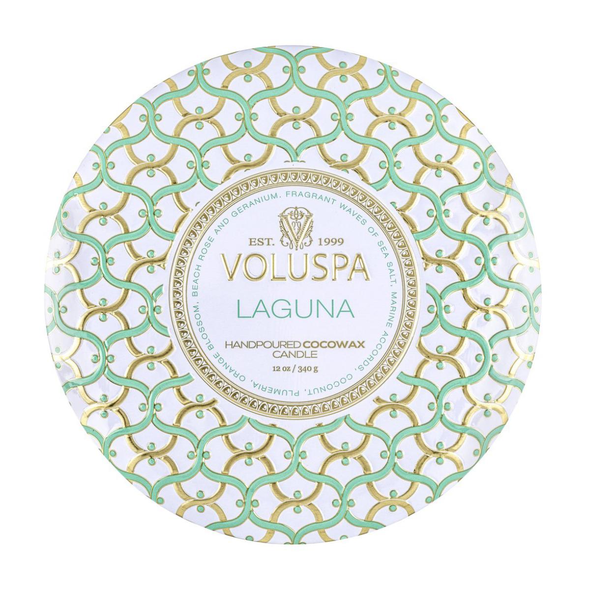 Maison Blanc 3-wick Tin scented 40 hours Laguna – image 3