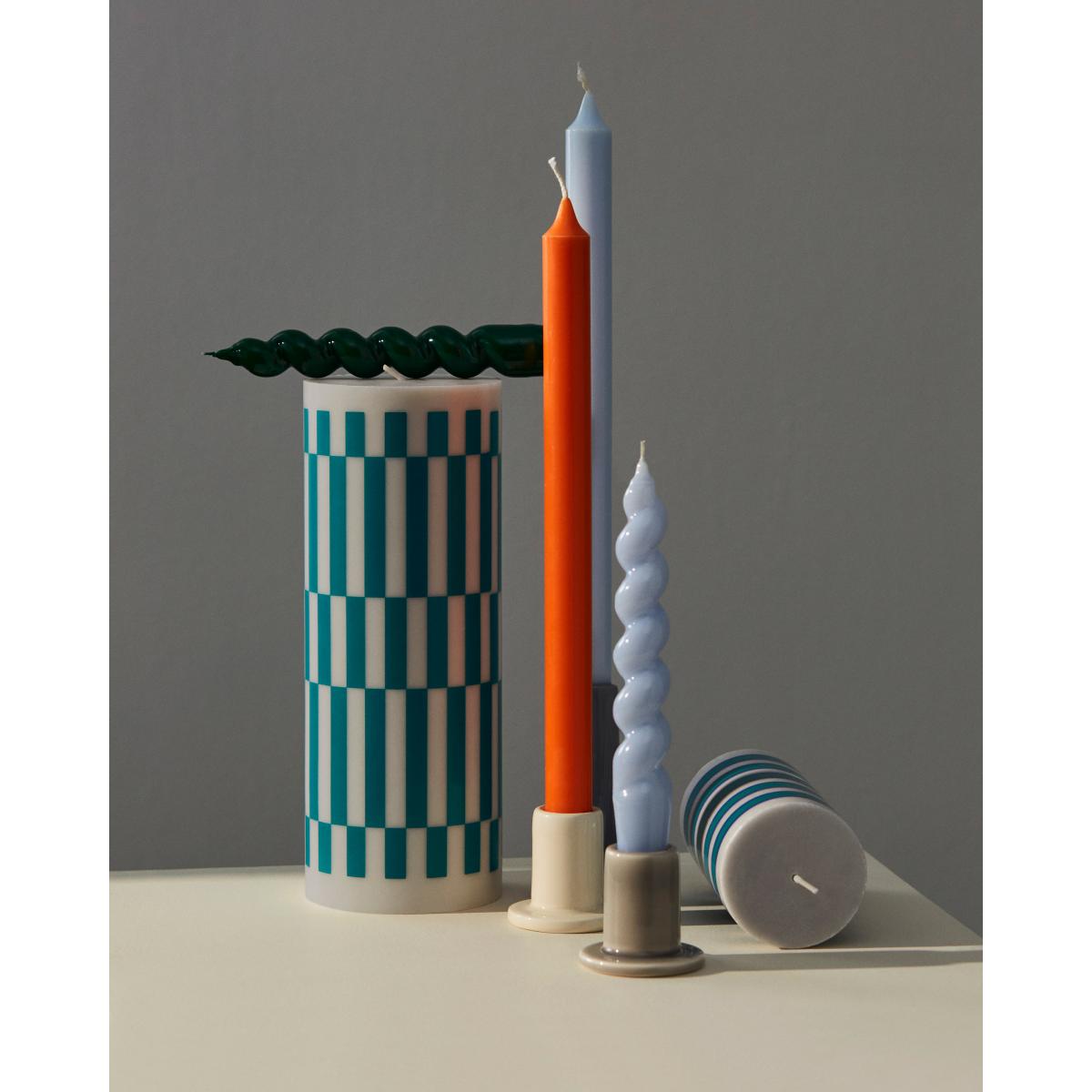 HAY Tube candle stick 5 cm Light grey – image 3