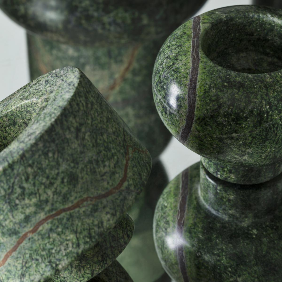 Rock candle sticks large Green – image 2