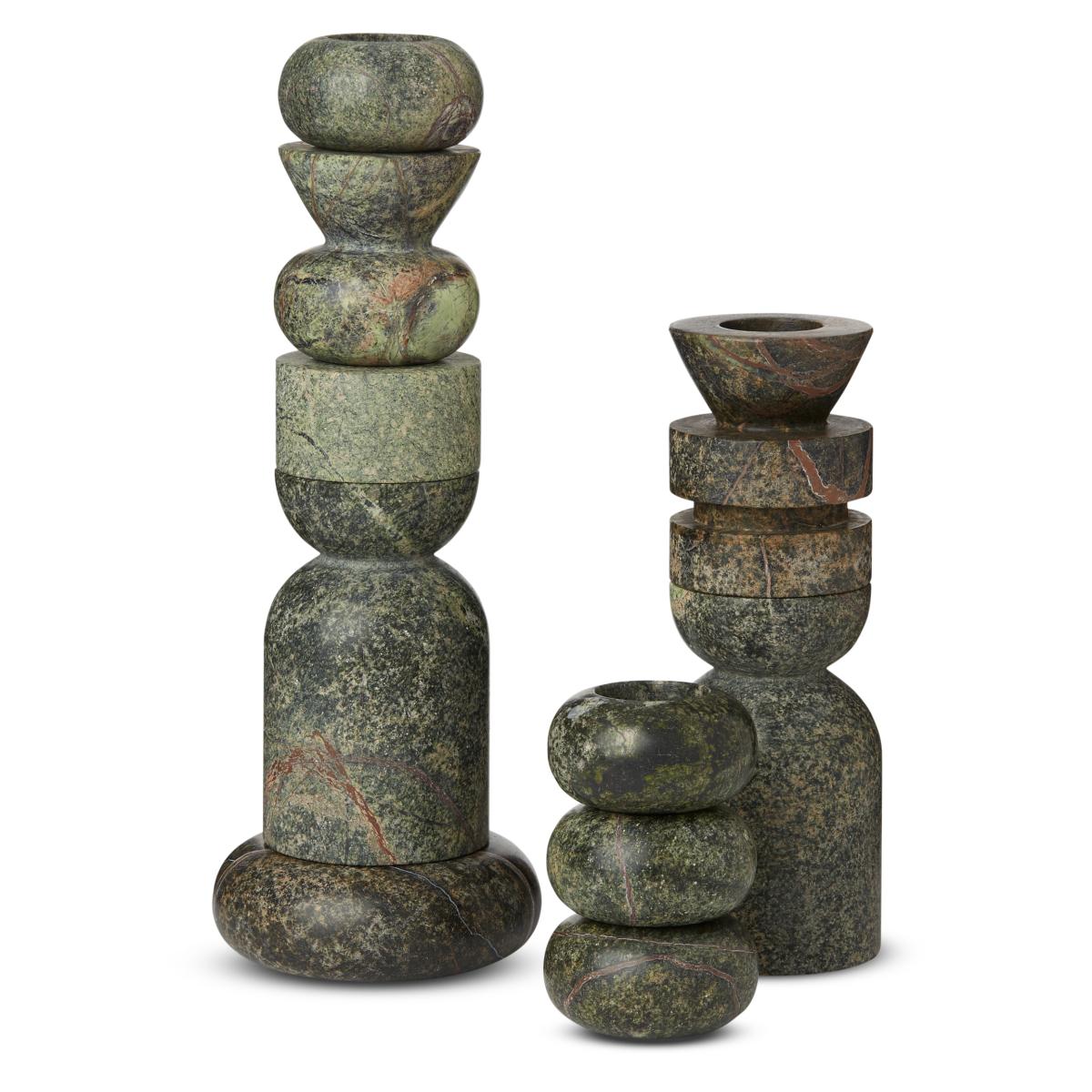 Rock candle sticks large Green – image 4