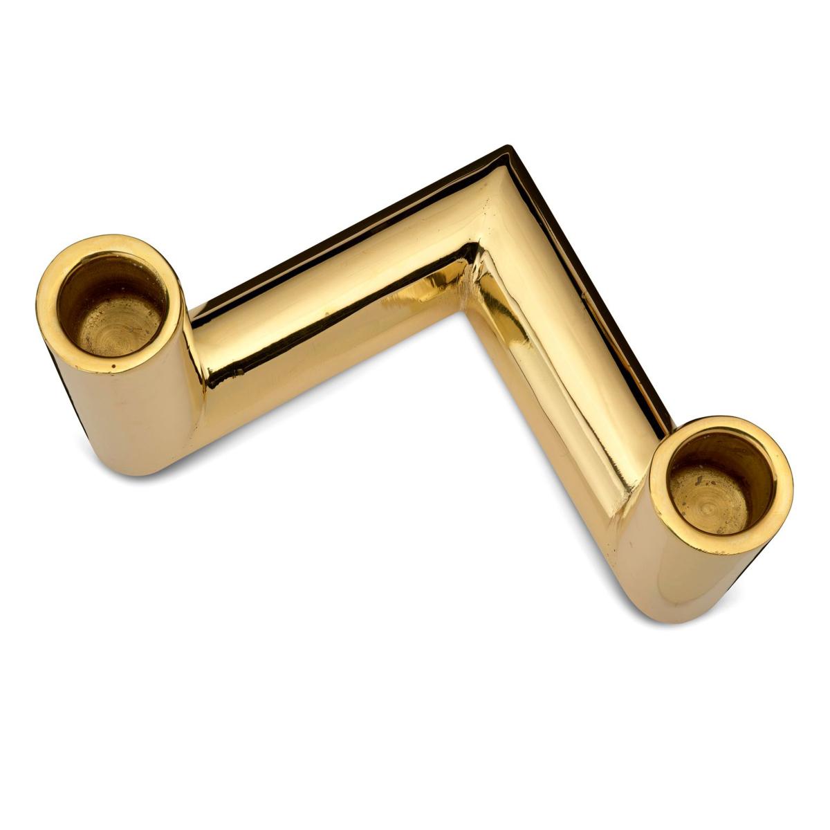Pipe candle sticks 11 cm brass – image 2