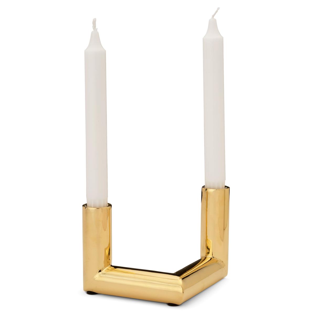 Pipe candle sticks 11 cm brass – image 4