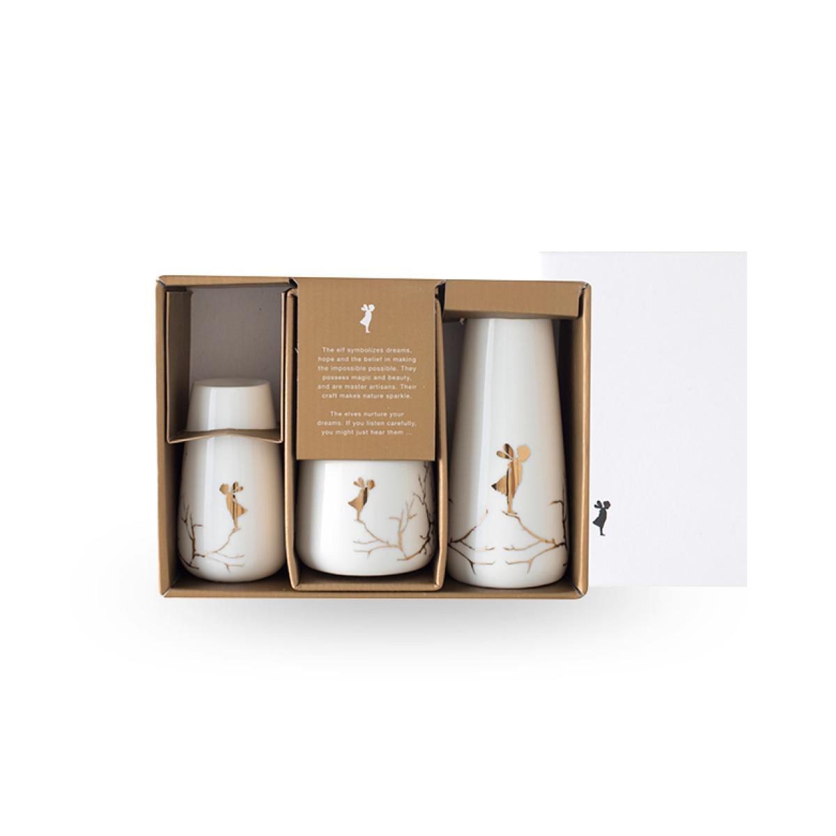 Alv candle sticks set 3 pieces gold – image 2