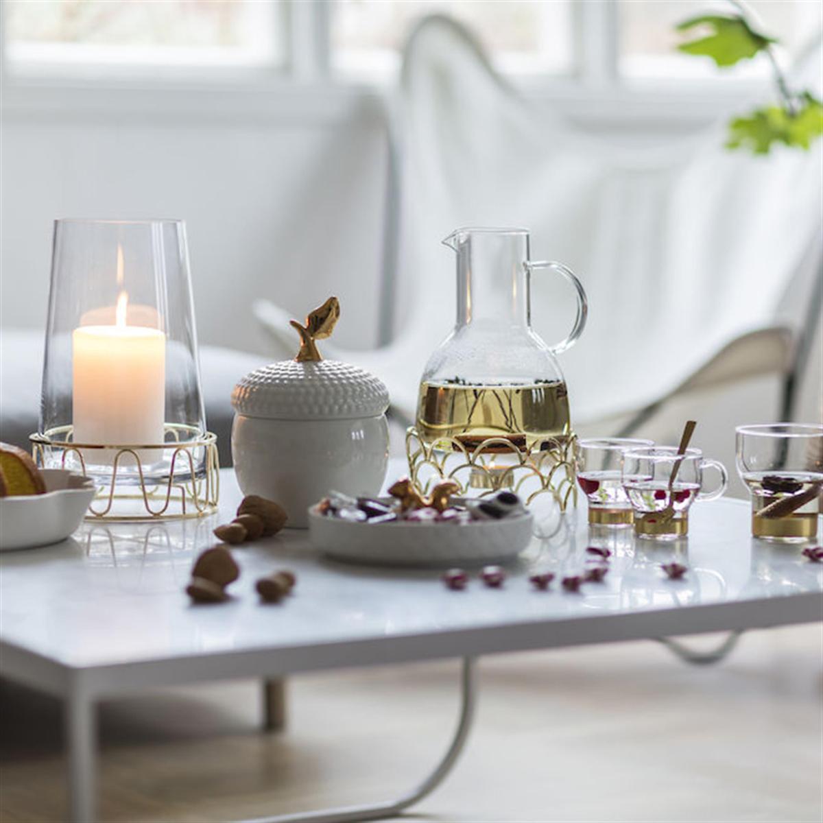 Sagaform candle holder with metal base glass – image 2