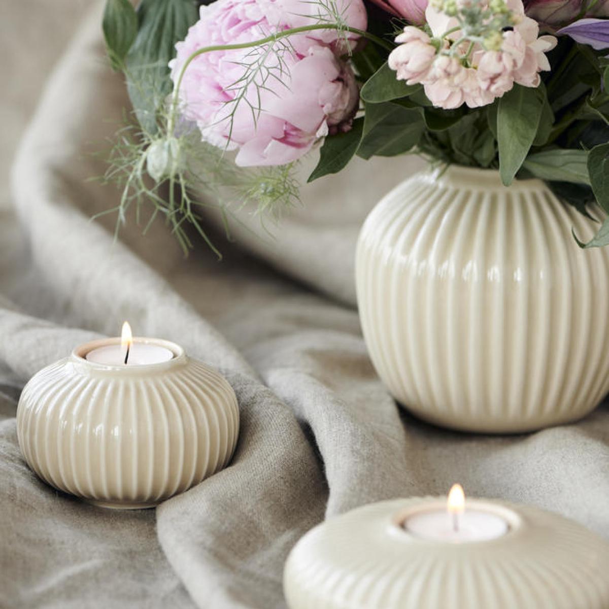 Hammershøi candleholder small Birch (beige) – image 3