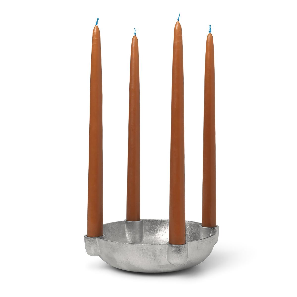 Bowl advent candle medium Ø20 cm Aluminium – image 2
