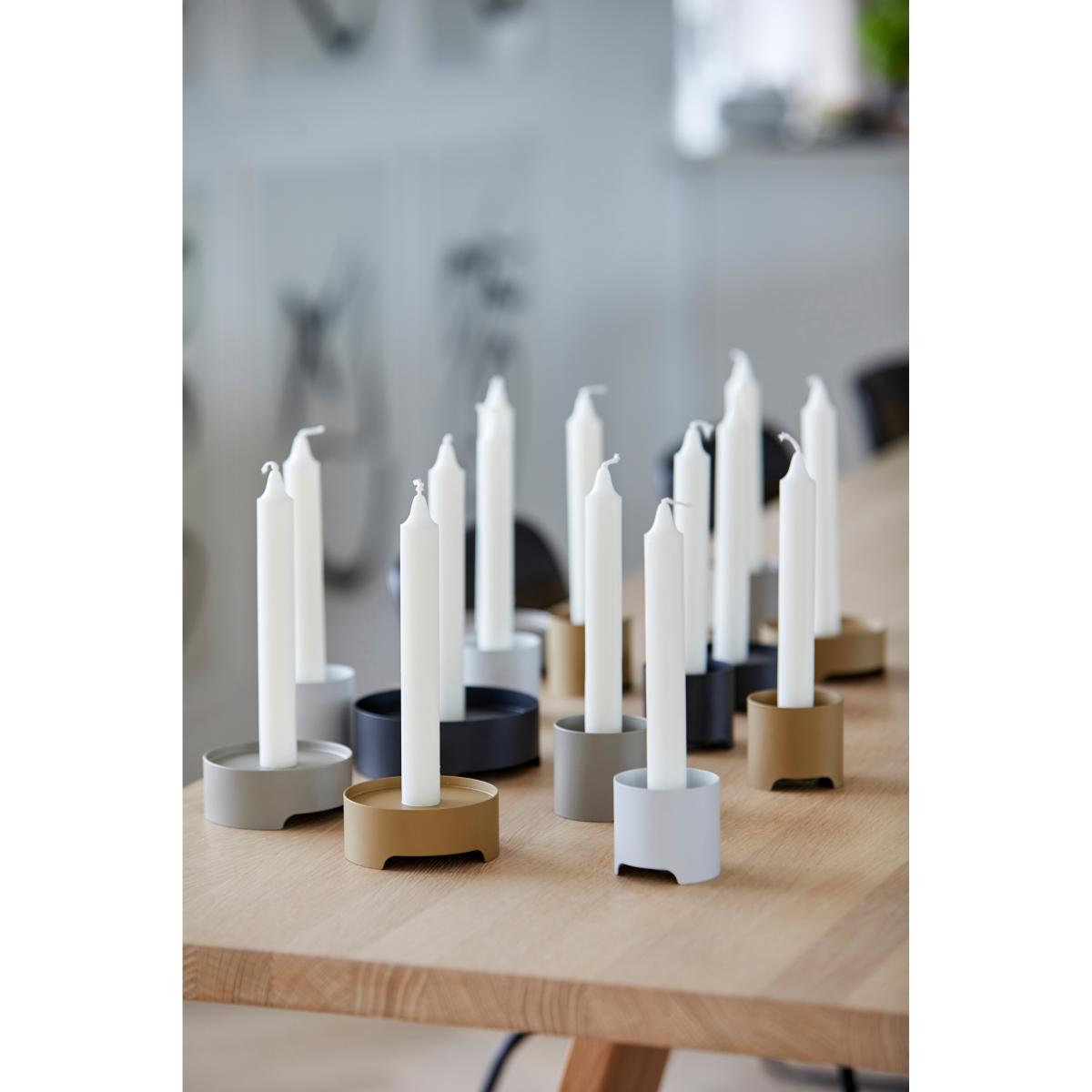 Singles candle sticks Ø9 cm Mud – image 3