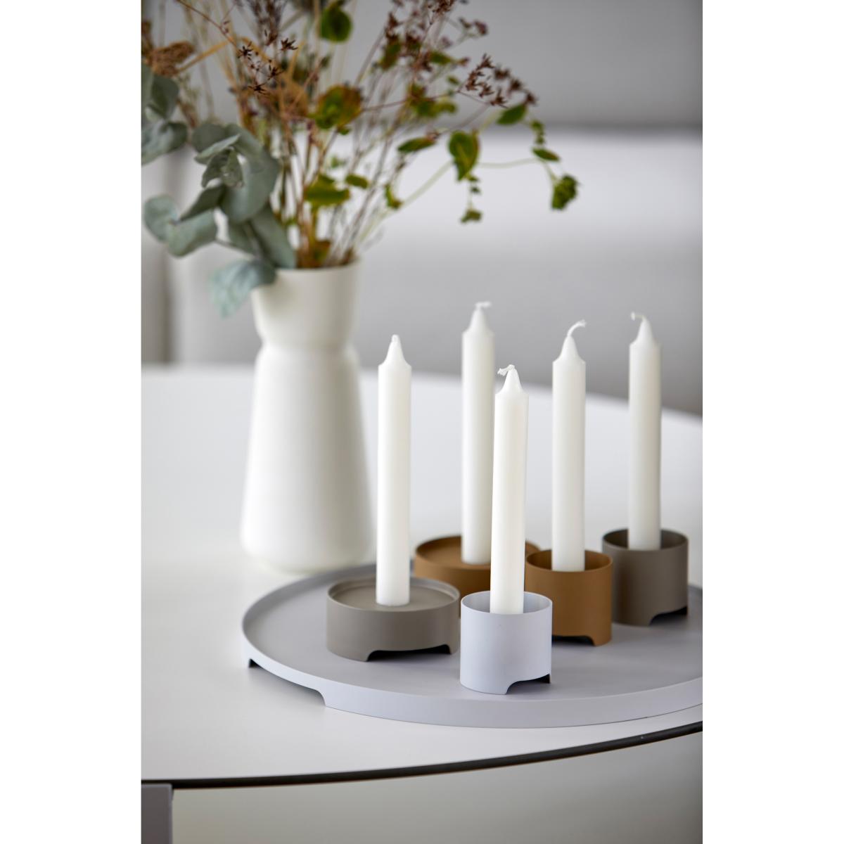 Singles candle sticks Ø9 cm Mud – image 4