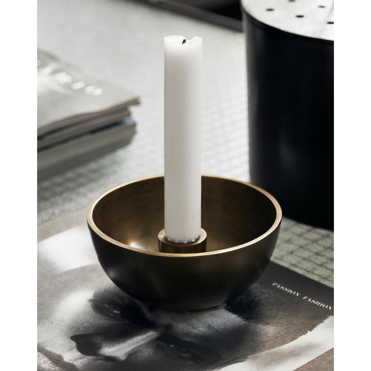 Crown candle sticks Ø13 cm Antique brass – image 3