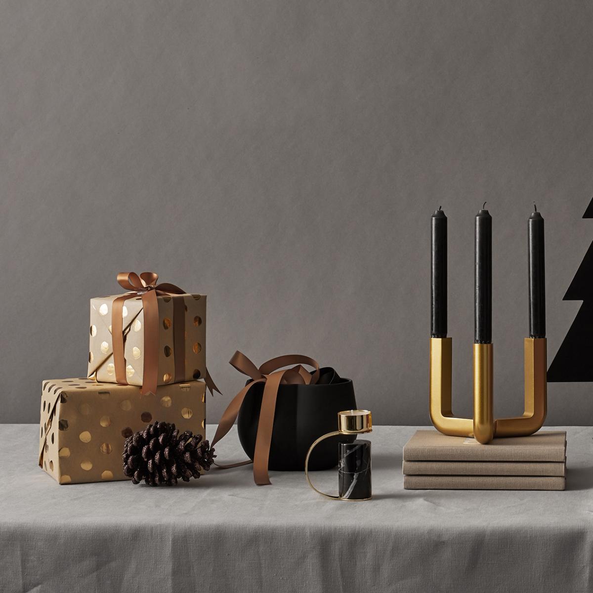 Heavy candle holder nero marquina – image 2