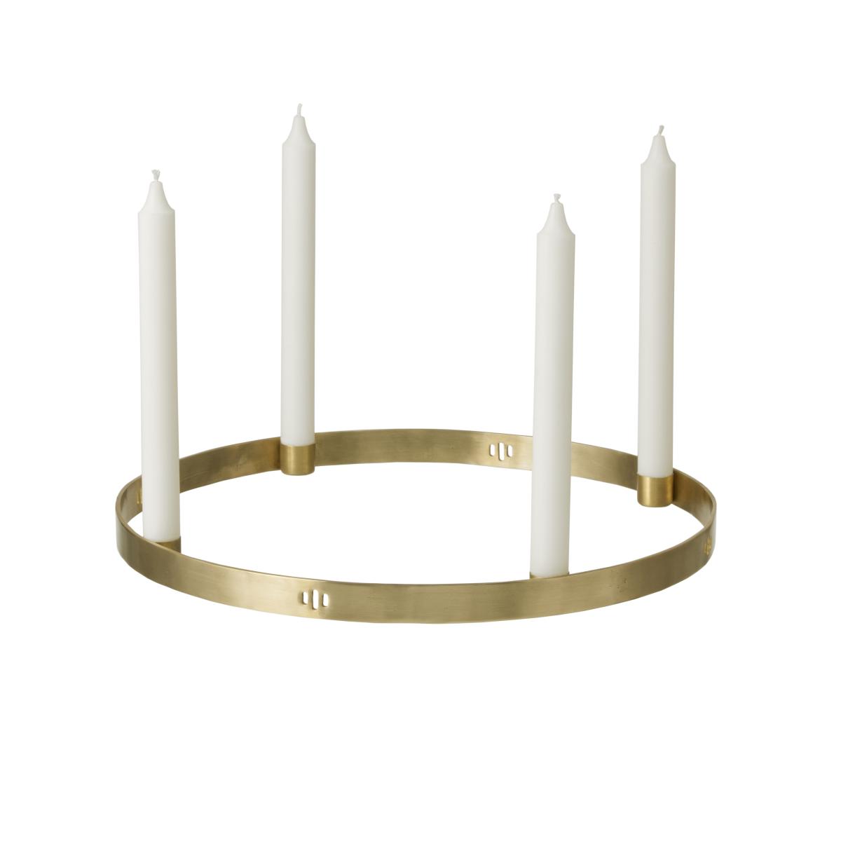 Circle brass candleholder large – image 2
