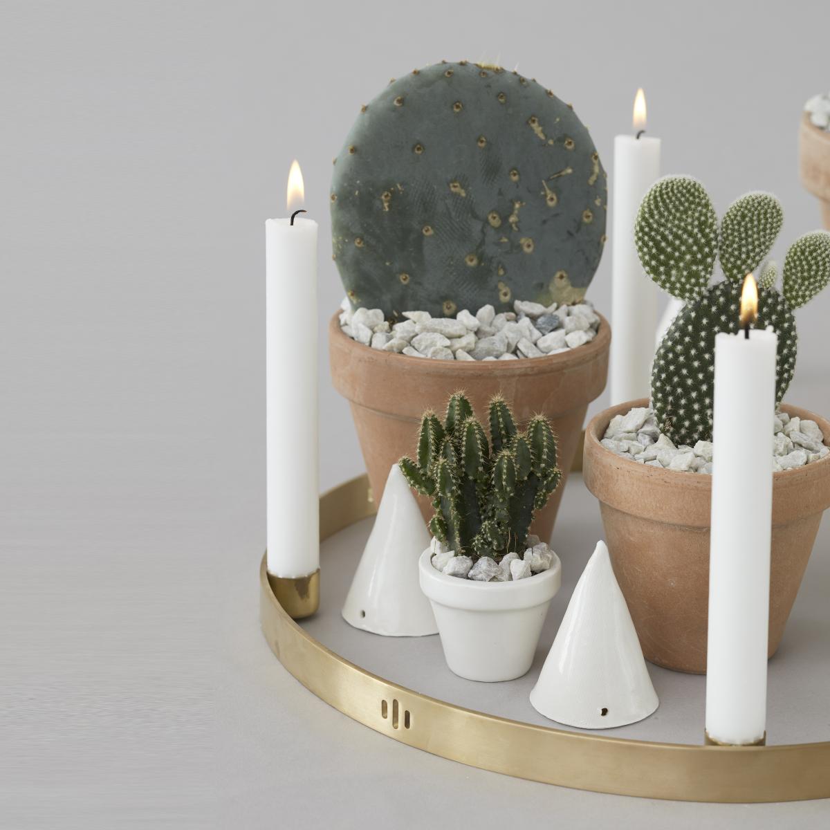 Circle brass candleholder large – image 4