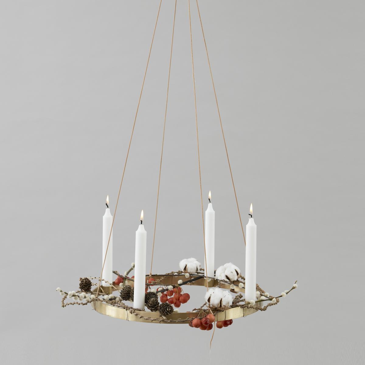 Circle brass candleholder large – image 5