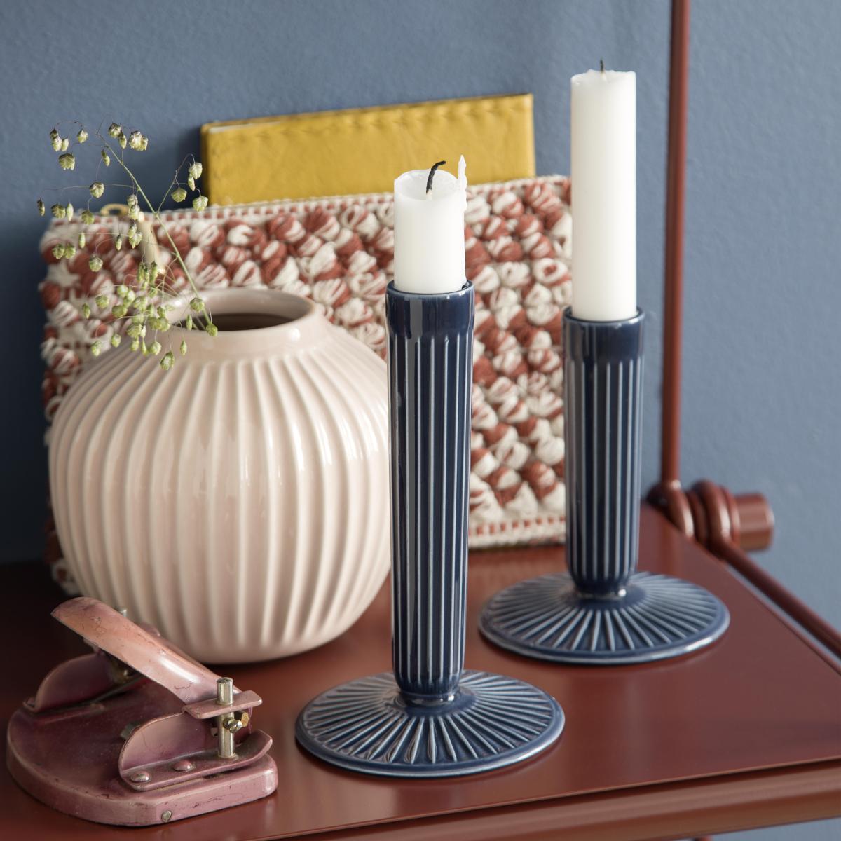 Hammershøi candleholder 17 cm indigo – image 2