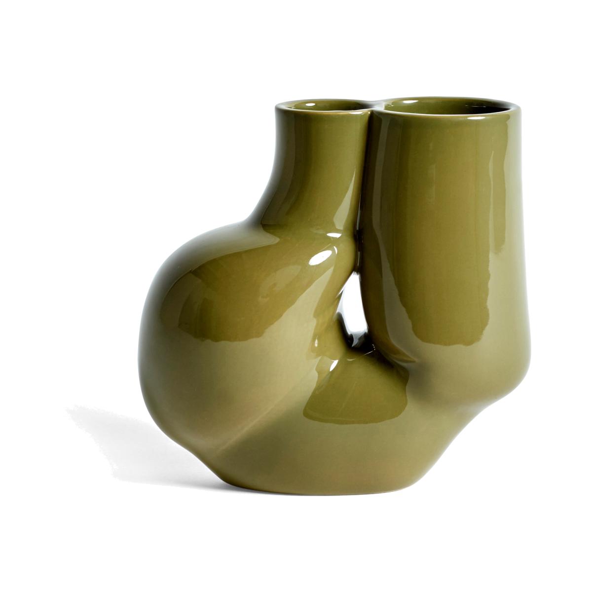 W&S Chubby vase olive green – image 1